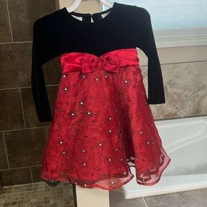 Red and black blueberries boulevard Christmas Dress.  Size 3T